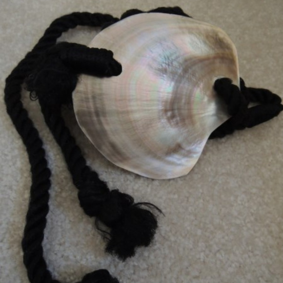 Ladies Belt One Size Abalone Shell + Fabric Cord main image 5